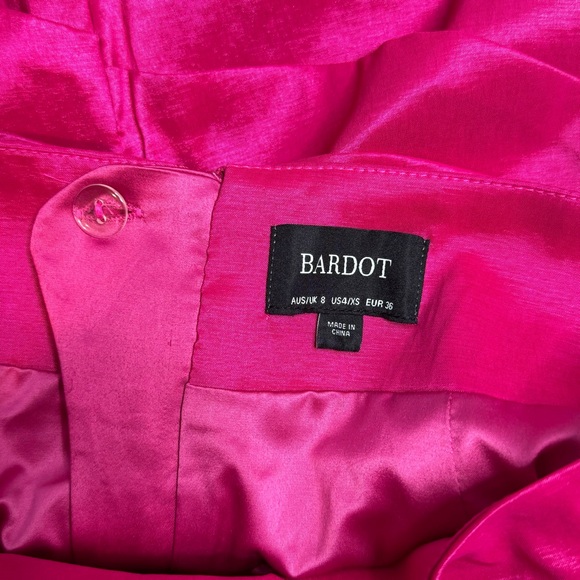 Y2K Fuchsia Pink High Waisted Mini Skirt Bardot - Picture 4 of 5